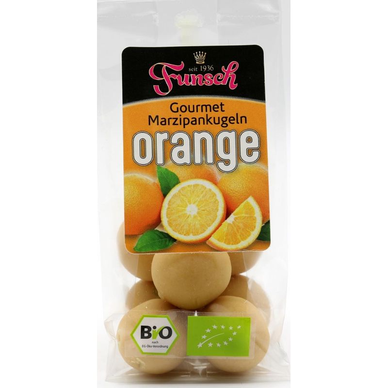Funsch Marzipan BIO Gourmet Kugeln Orange - Produktbild