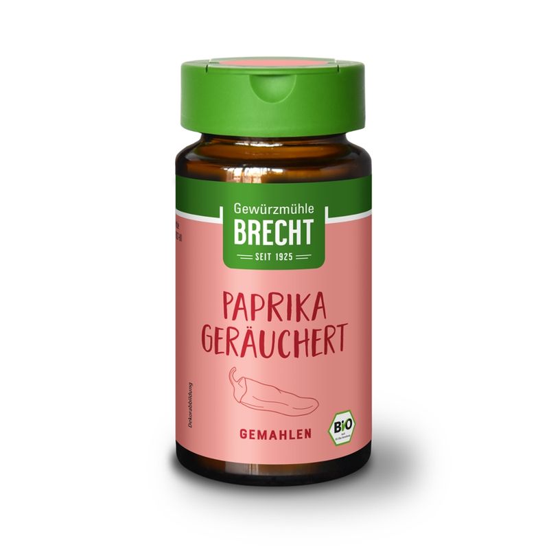 Gewürzmühle Brecht Paprika geräuchert, gemahlen - Glas - Produktbild
