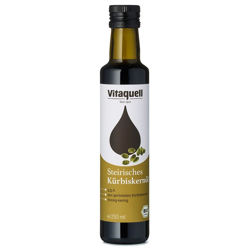 Vitaquell Steierisches Kürbiskern-Öl Bio geröstet, kaltgepresst g.g.A. - Produktbild