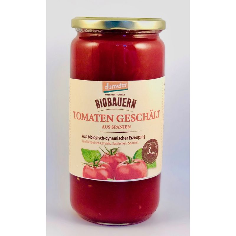 Internationale Biobauern Demeter geschälte Tomaten - Internationale Biobauern - Produktbild