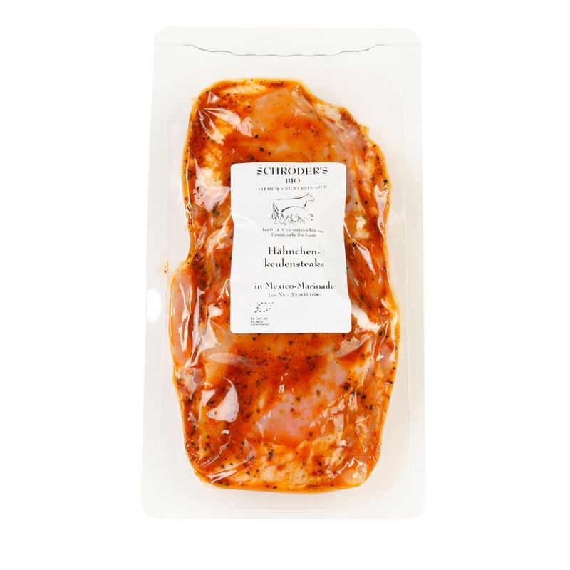 Schröder's Bio Fleisch- und Wurstwaren Hähnchenkeulensteaks Mexico ca. 400 g - Produktbild