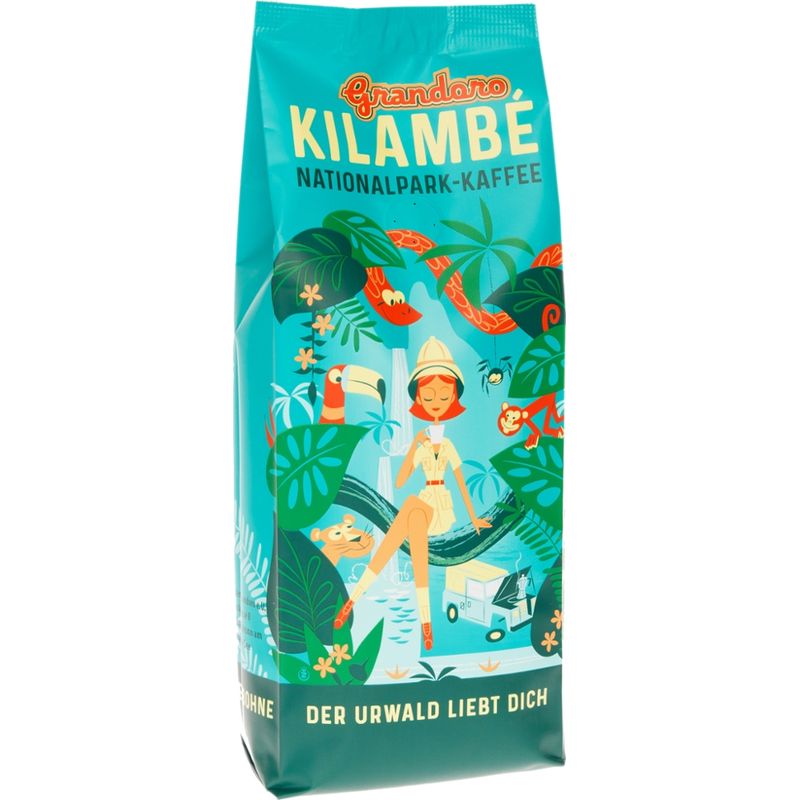 Grandoro Grandoro Kilambé Nationalparkkaffee ganze Bohne 500g - Der Spezialitätenkaffee aus eigenem Anbau - Produktbild