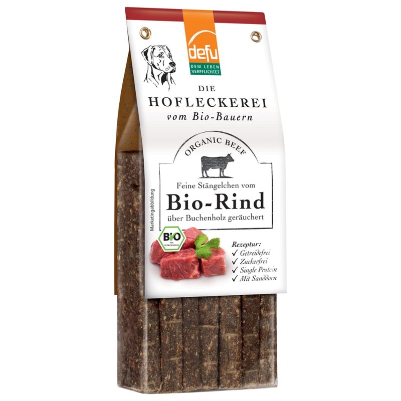 defu - Das Tierfutter vom Bio-Bauern Hund Hofleckerei - Feine Stängelchen vom Bio-Rind - Produktbild