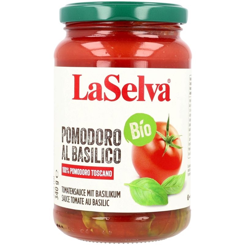 LaSelva Tomatensauce mit frischem Basilikum - Pomodoro al basilico - Produktbild