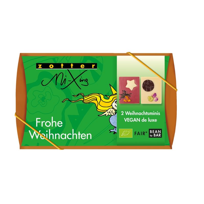 Zotter Schokolade 2 Weihnachtsminis VEGAN de luxe - Produktbild
