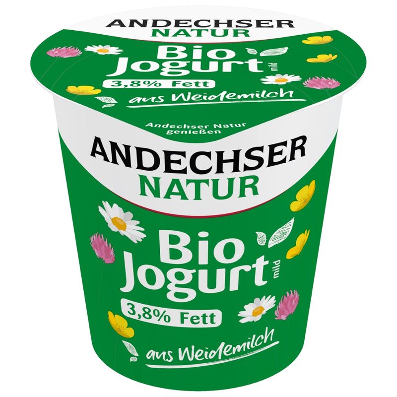 Andechser Natur Bio Jogurt mild 3,8% Becher - Produktbild