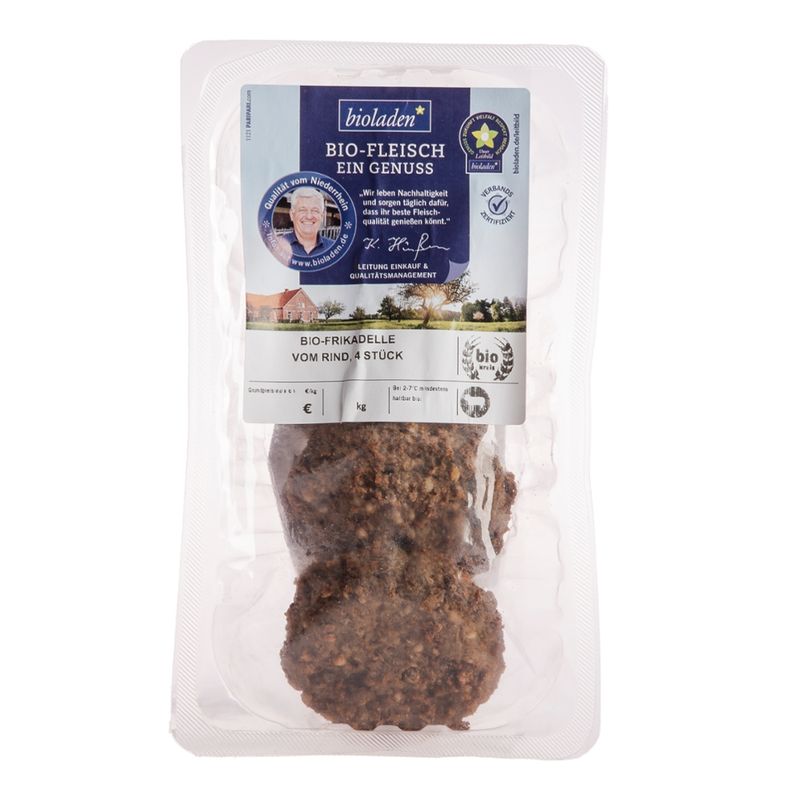 bioladen Frikadelle vom Rind, 4 Stück - Produktbild