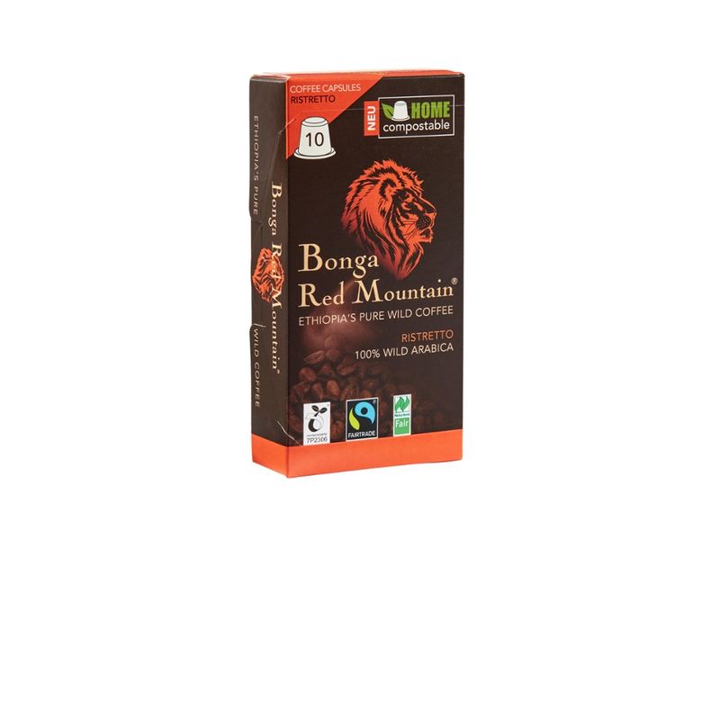 Bonga Red Mountain  Bonga Red Mountain, Kapseln, Ristretto, kompatibel mit Nespresso® Machinen, kompostierbar - Produktbild