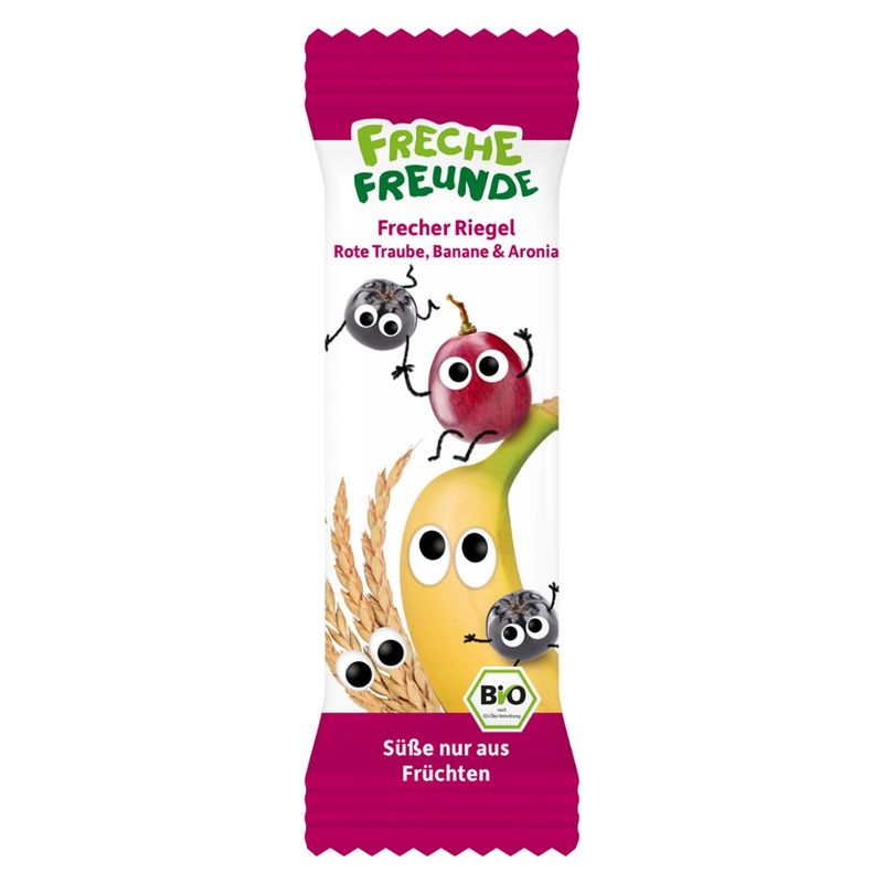 Freche Freunde FF Bio Frecher Riegel Banane, Rote Traube & Aronia 4x23g - Produktbild