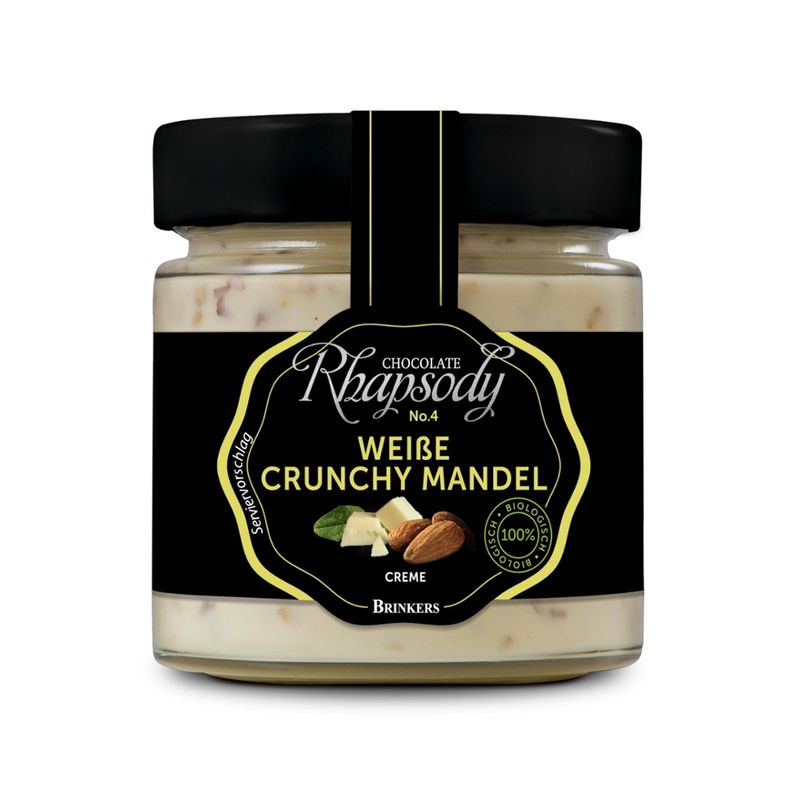 Chocolate Rhapsody Chocolate Rhapsody No. 4 Bio weiße Crunchy Mandel Creme 200g - Produktbild