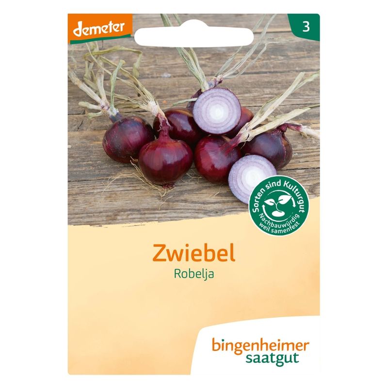 Bingenheimer Saatgut Robelja Zwiebel, rot (Saatgut) - Produktbild