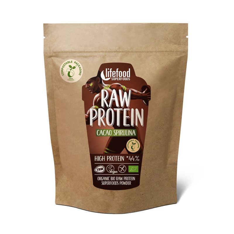 Lifefood  lifefood Raw Protein - Kakao Spirulina Roh Bio - Produktbild