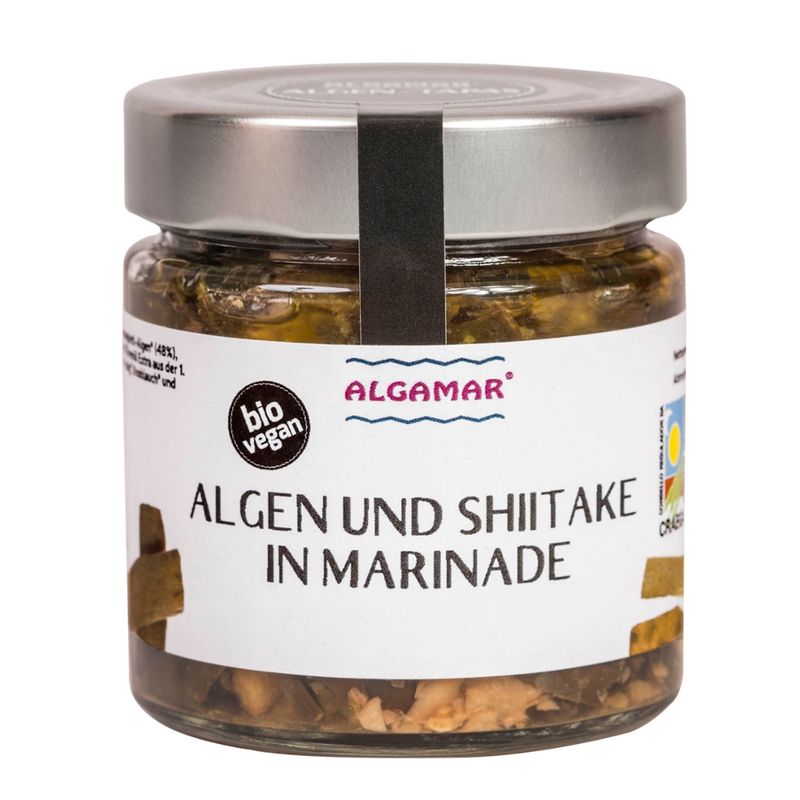 Algamar Algen und Shiitake in Marinade (Algen -Tapas) 160g BIO - Produktbild