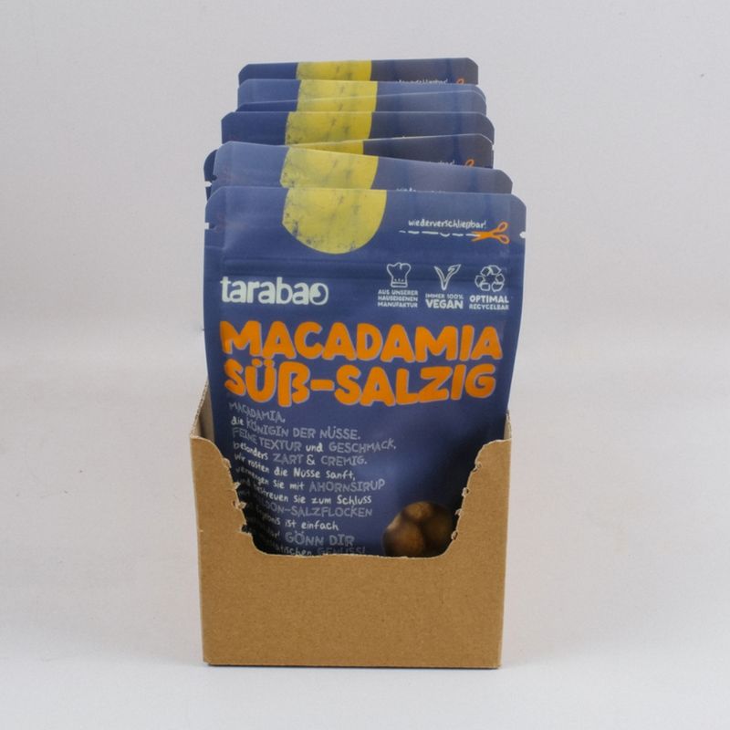 TARABAO Macadamia süß-salzig im 130-g-Doypack - Produktbild