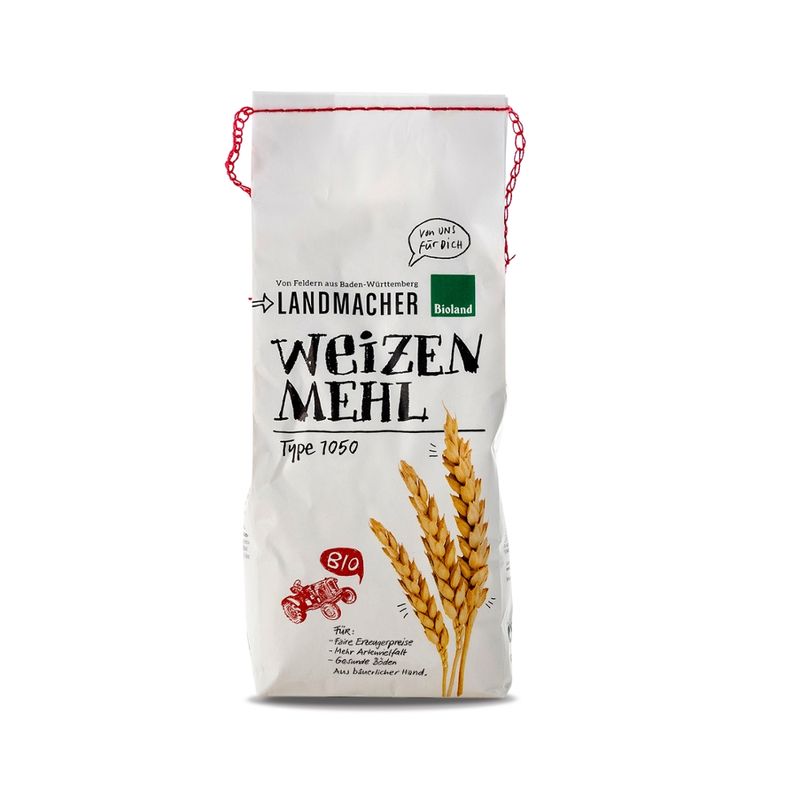 Landmacher Bio-Weizenmehl Type 1050 (1kg), Bioland - Produktbild