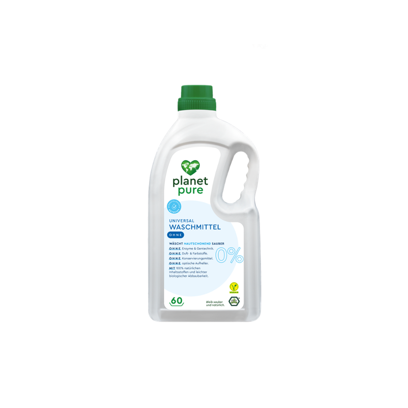 Planet Pure Universal Waschmittel 0% OHNE 60 WL 3L - Produktbild