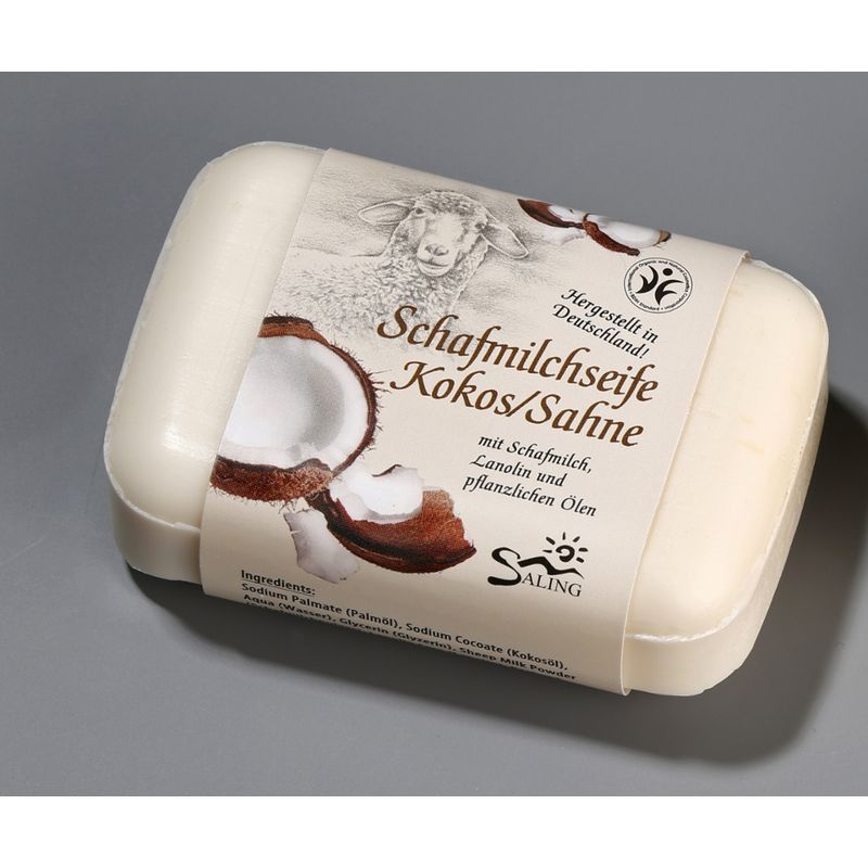 Saling Schafmilchseife Kokos/ Sahne mit Banderole - Produktbild