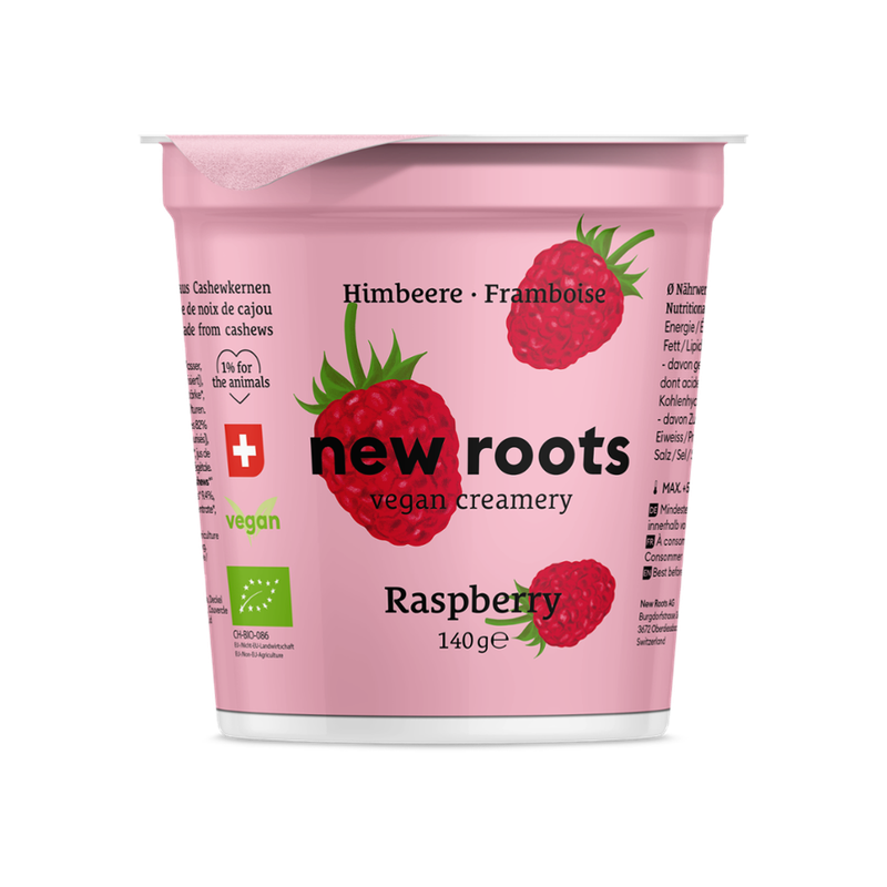 New Roots Pflanzliche Alternative zu Himbeerjoghurt, aus Cashewkernen - Produktbild