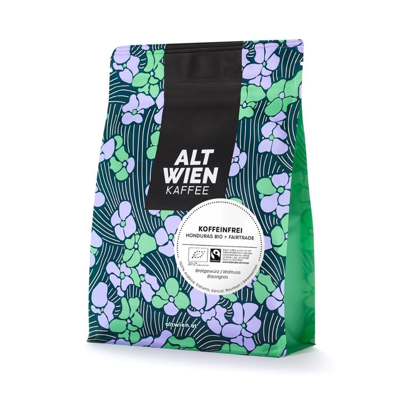 ALT WIEN KAFFEE Koffeinfrei Honduras BIO+Fairtrade CO2 250g - Produktbild