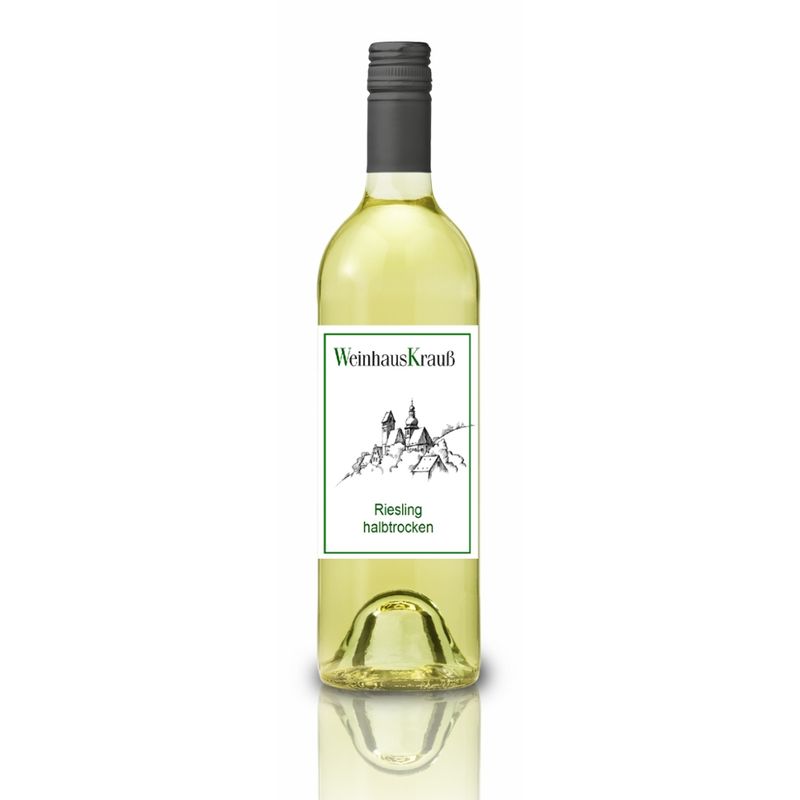 Weinhaus Krauss Bio Riesling halbtrocken 0,75 L Basic Linie - Produktbild