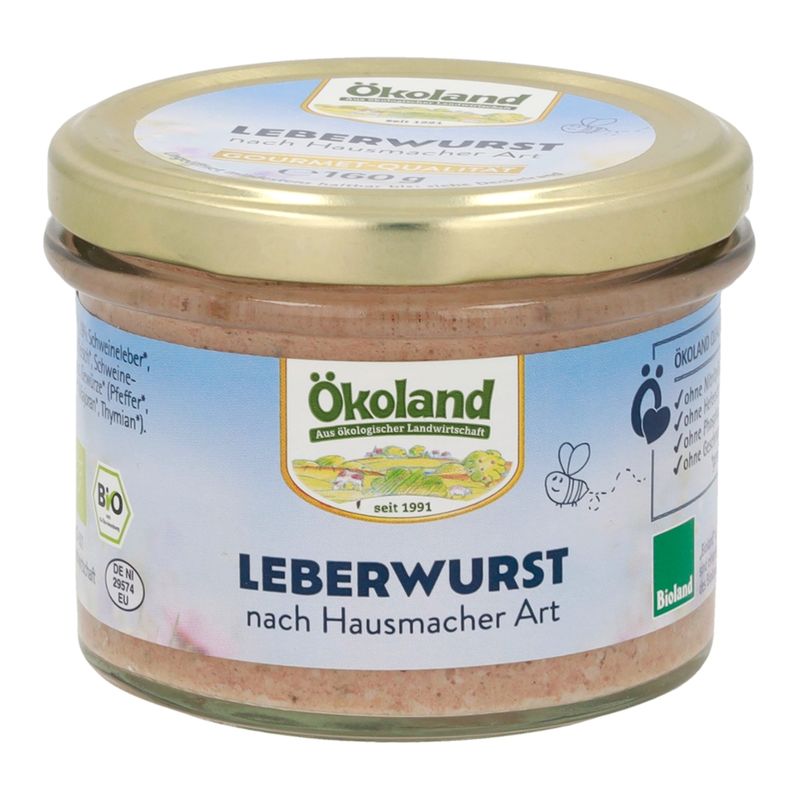 ÖKOLAND Leberwurst nach Hausmacher Art in Gourmet-Qualität - Produktbild