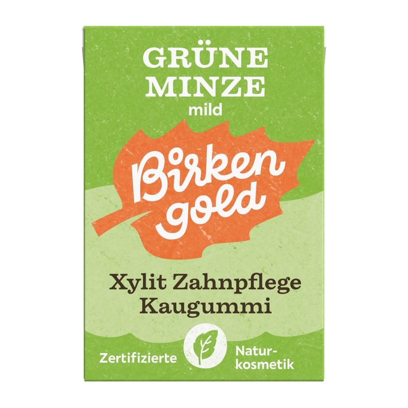 Birkengold Birkengold Zahnpflege Natur Kaugummi Grüne Minze Mild 20 Stk. - Produktbild