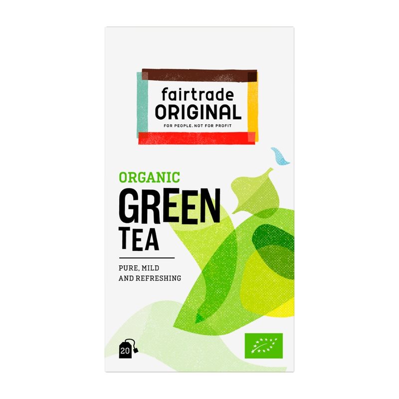 Fairtrade Original Biologischer Grüner Tee, 20 Beutel, Fairtrade. Pur, mild und belebend. - Produktbild