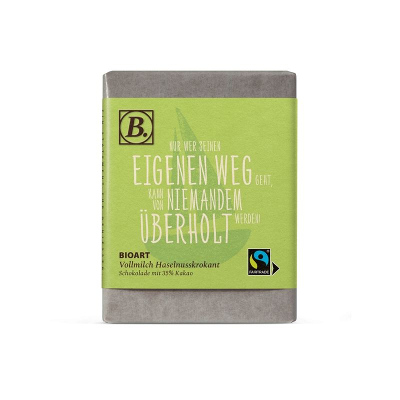 BioArt AG B. Schokolade Nur wer seinen eigenen Weg geht... 70g bio, FT-Cert. - Produktbild