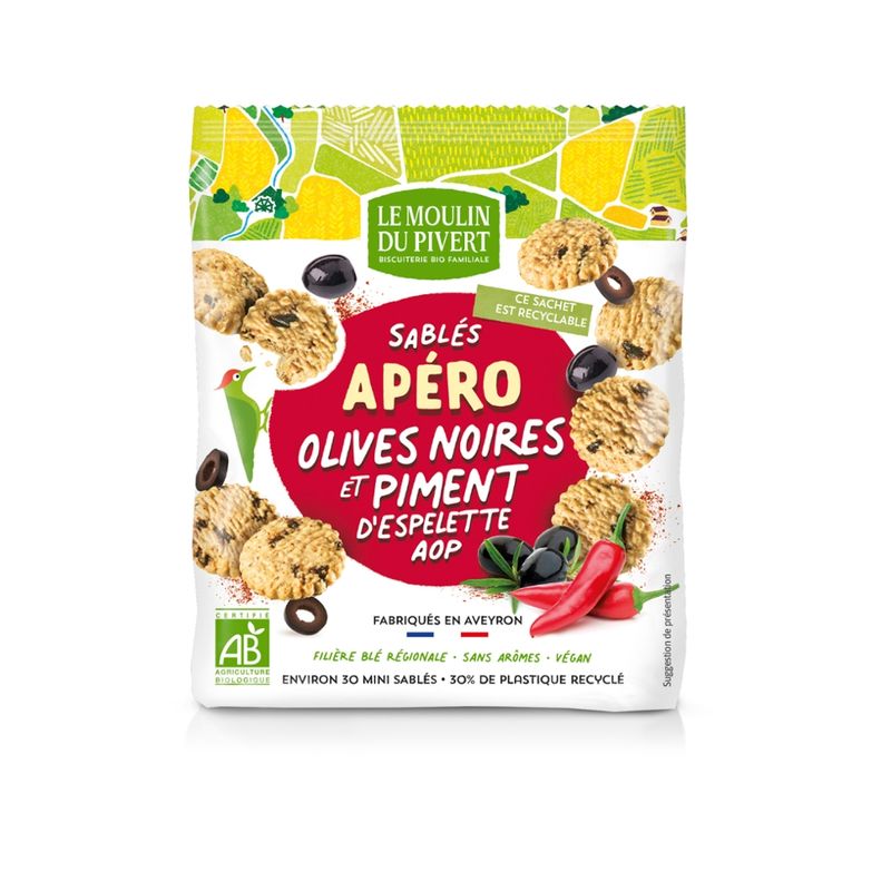 Le Moulin du Pivert Kekse Oliven Paprika der g.U "Piment d'Espelette" - Produktbild