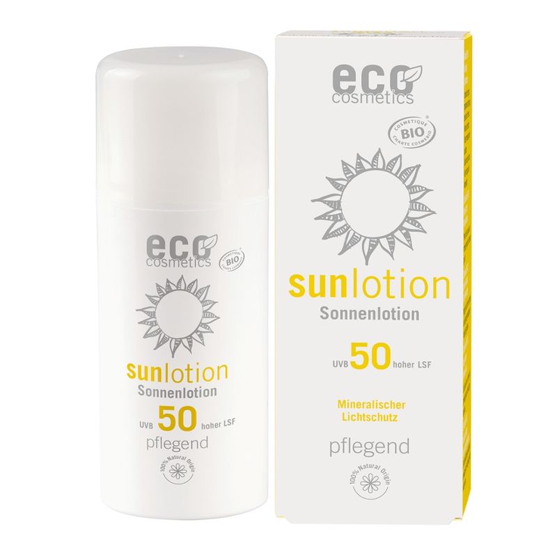 eco cosmetics Sonnenlotion LSF 50 mit Granatapfel und Goji Beere - Produktbild