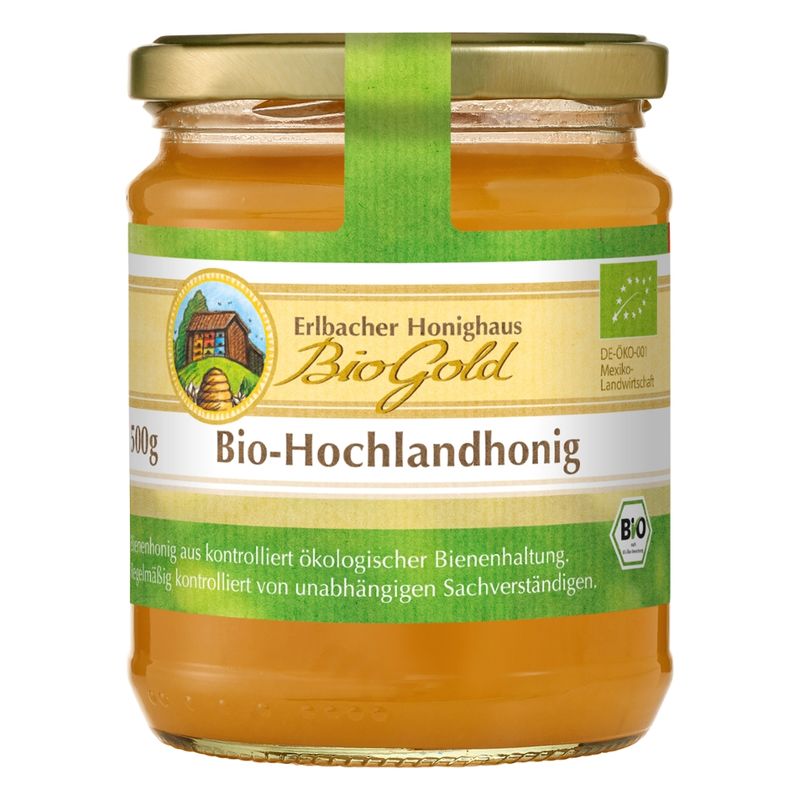 BioGold Biogold-Honig 500g BIO Hochlandhonig cremig - Produktbild