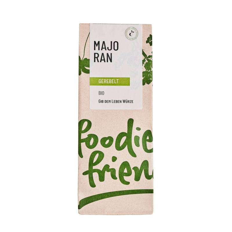 foodie & friends BIO Majoran gerebelt in einer kompostierbaren Tüte - Produktbild