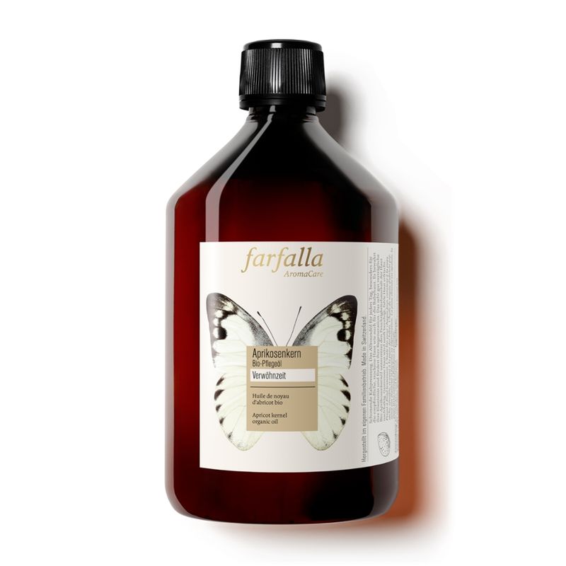 farfalla Aprikosenkern, Bio-Pflegeöl, 500ml, Verwöhnzeit - Produktbild