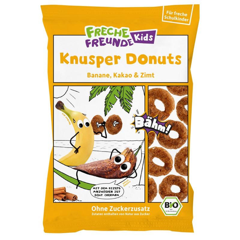 Freche Freunde FFK Bio Knusper Donuts Banane, Kakao & Zimt 60g - Produktbild