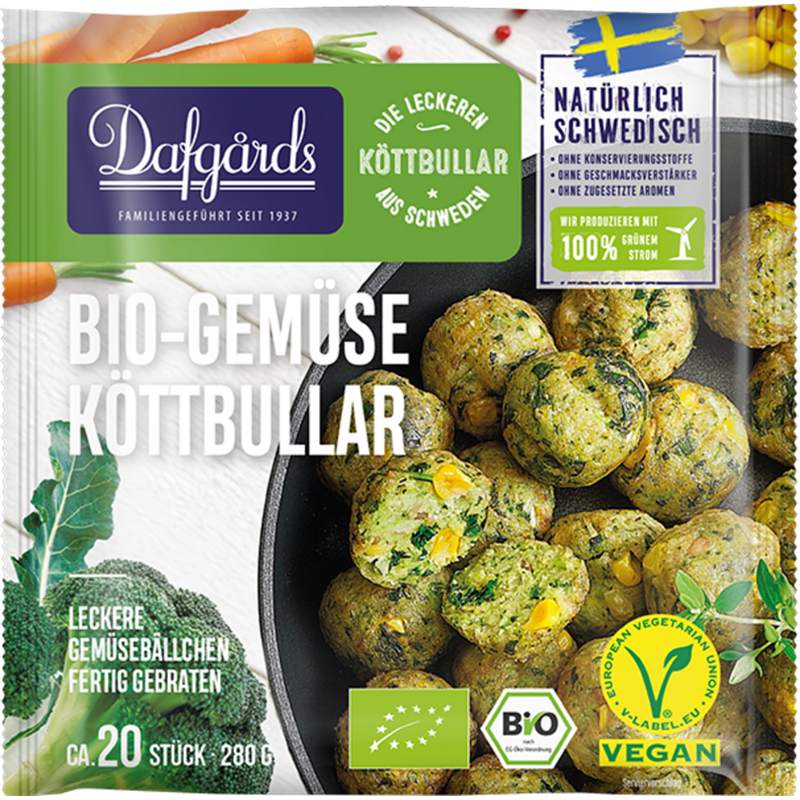 Dafgårds Bio vegane Gemüse Köttbullar Bällchen - Produktbild