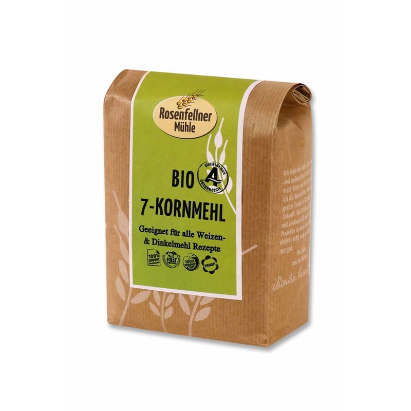 Rosenfellner Mühle & Naturkost Bio 7 Korn Mehl 750g - Produktbild