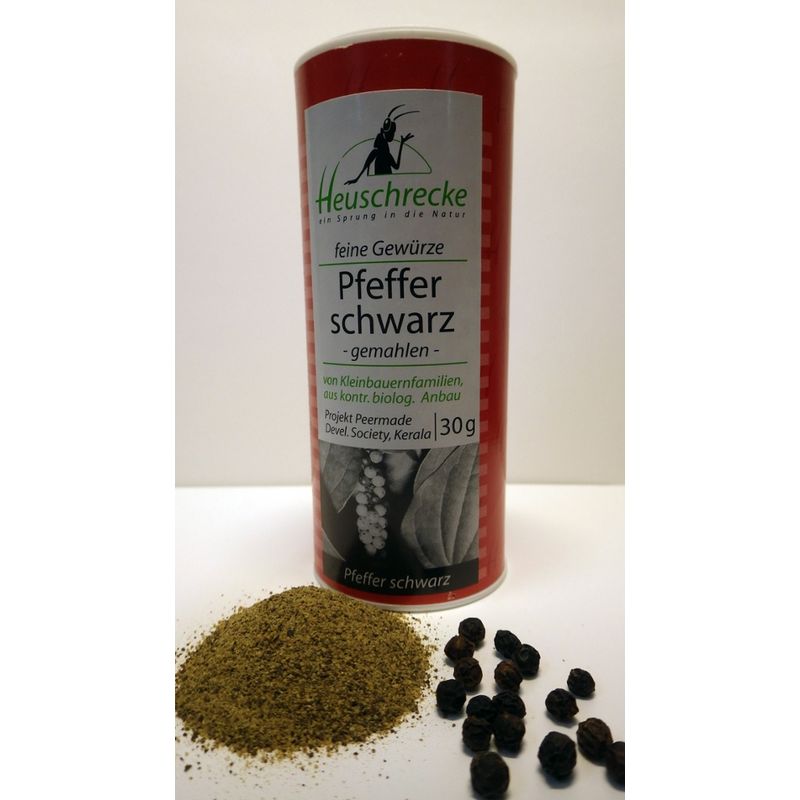 Heuschrecke Pfeffer schwarz, gemahlen, kbA - Produktbild
