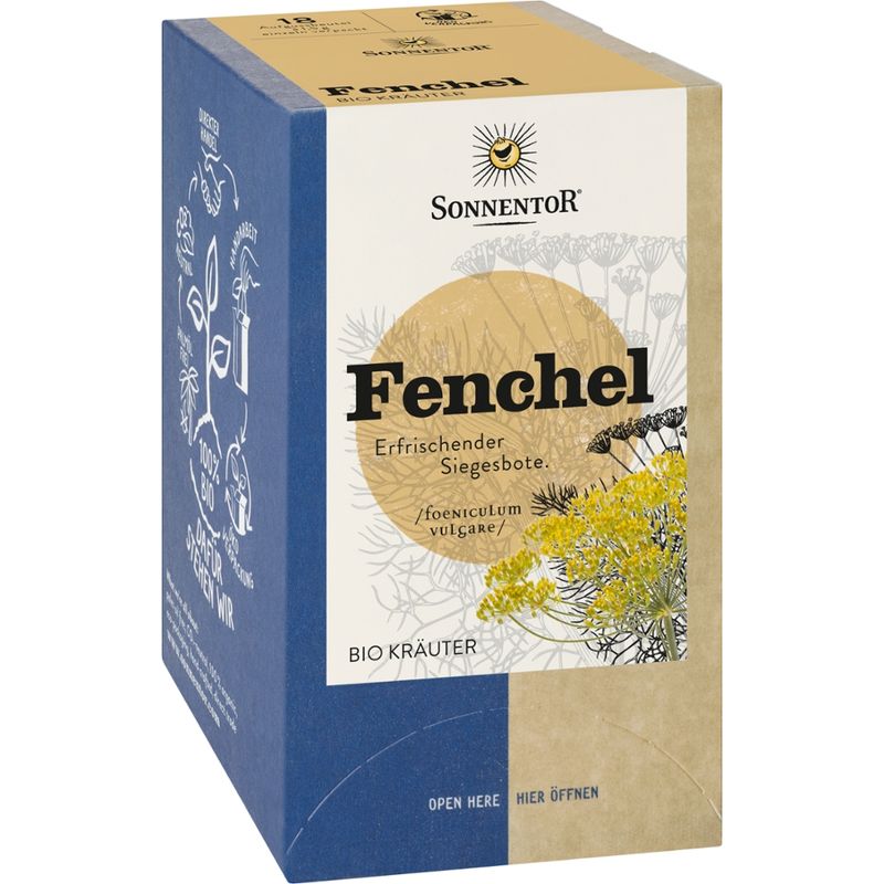 Sonnentor Fenchel Tee, Doppelkammerbeutel - Produktbild