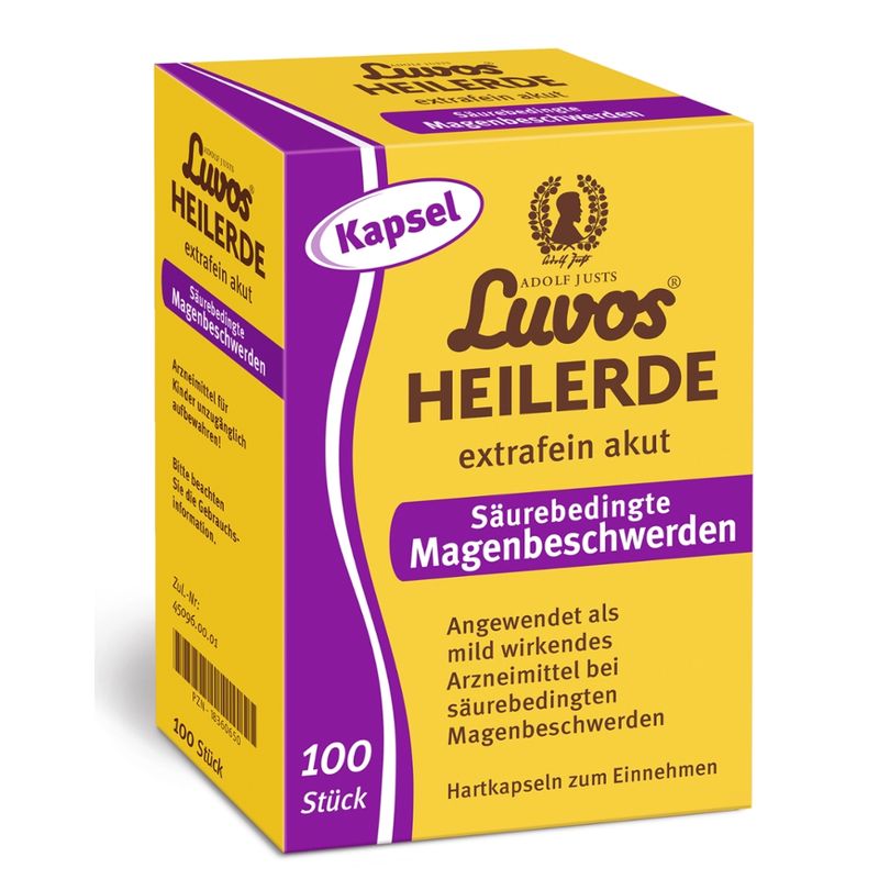 Luvos-Heilerde Adolf Justs Luvos-Heilerde extrafein akut Säurebedingte Magenbeschwerden Kapseln - Produktbild
