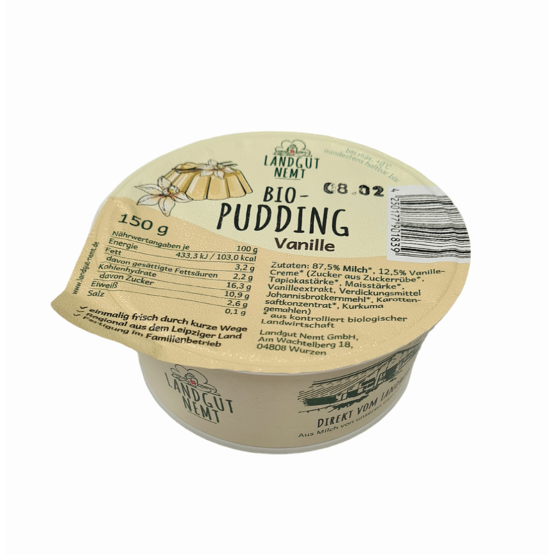 Landgut Nemt Bio-Pudding Vanille150g mind. 3,5% Fett - Produktbild