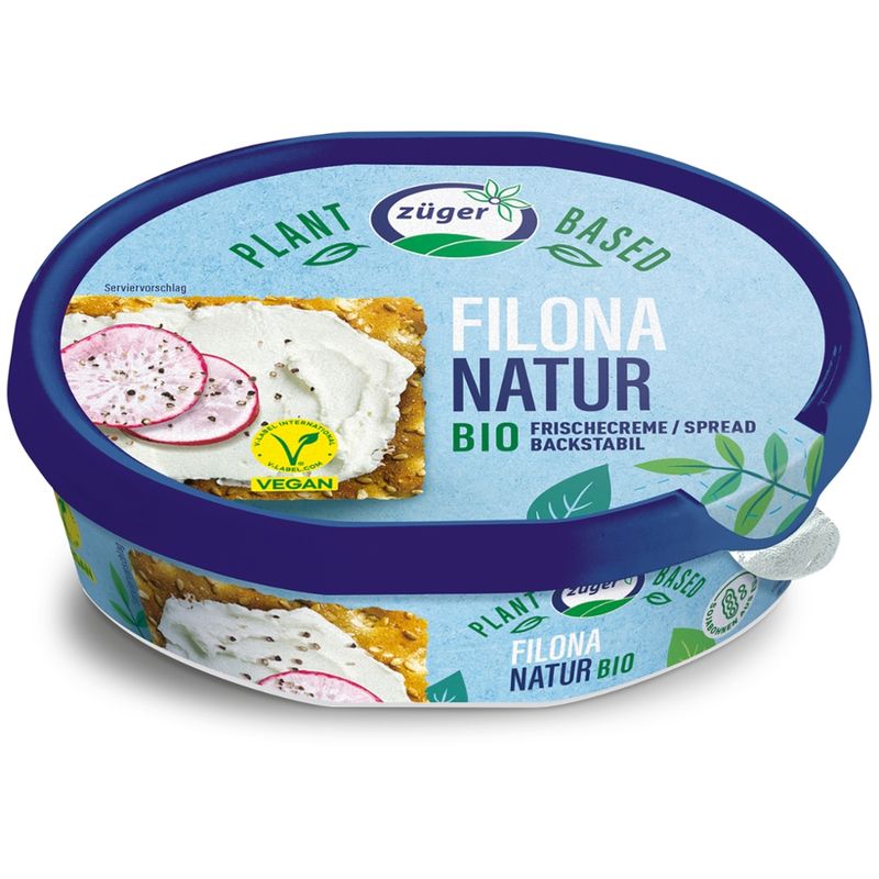Züger Frischkäse AG Züger Filona Bio vegane Frischecreme Nature 150g - Produktbild