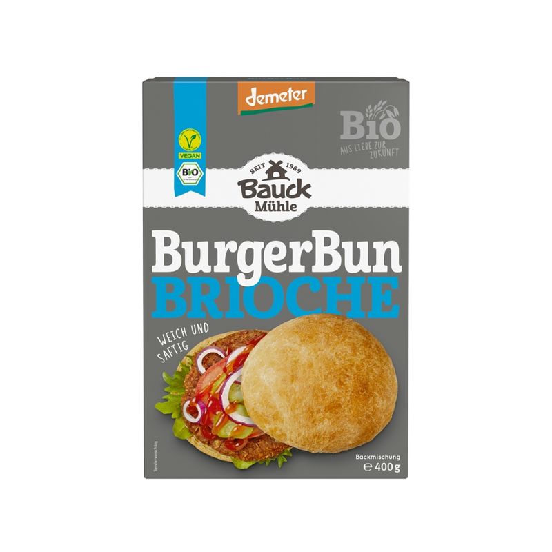 Bauck Mühle Burger Bun Brioche 400g Dem - Produktbild