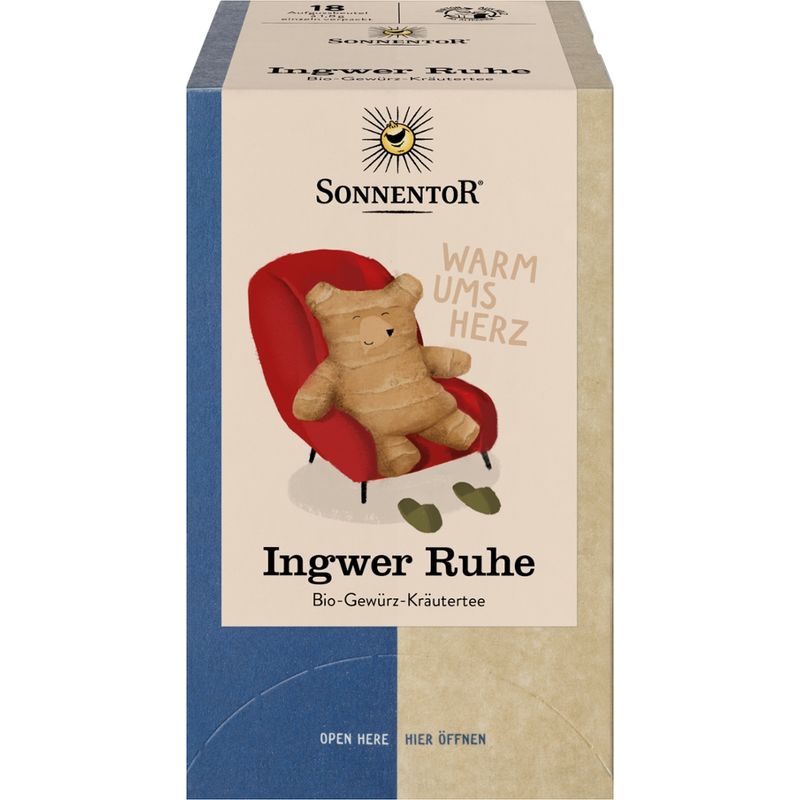 Sonnentor Ingwer Ruhe Tee, Doppelkammerbeutel - Produktbild