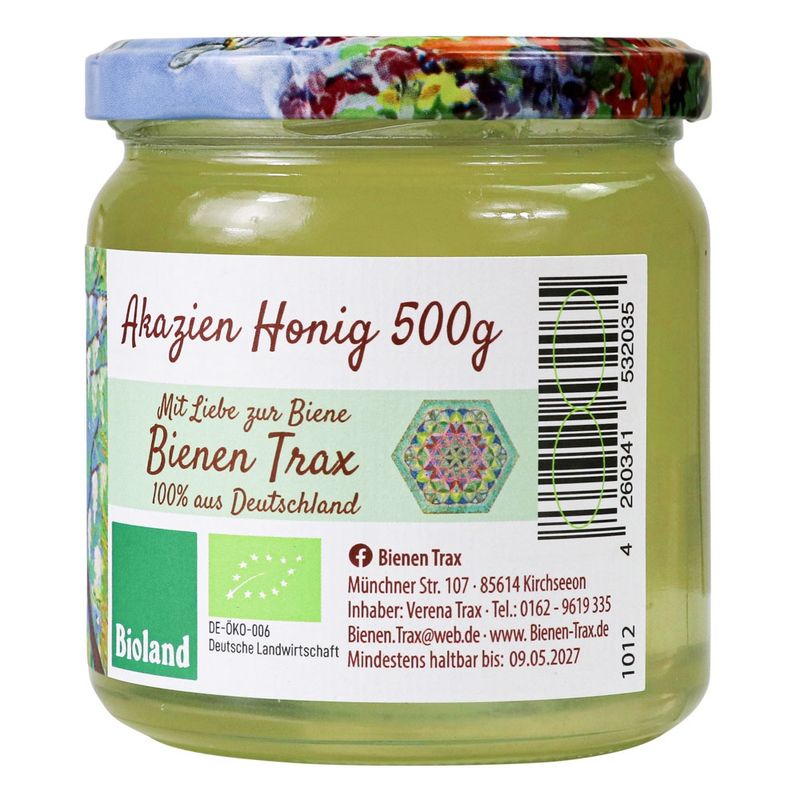 Familienimkerei Bienen-Trax Akazienhonig 500g - Produktbild