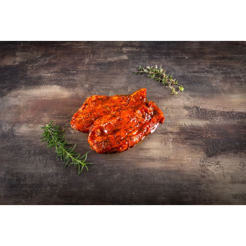 Metzgerei Reichenbach Bio Schweinehalssteak mariniert 450g - Produktbild
