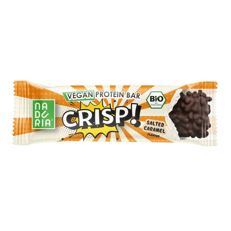 Naduria Naduria Bio Vegan Protein Riegel, CRISP, salted caramel, 45g - Produktbild