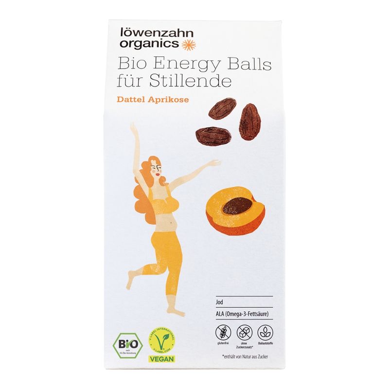 Löwenzahn Organics  Löwenzahn Organics Bio Energy Balls für Stillende Dattel Aprikose 100 g - Produktbild