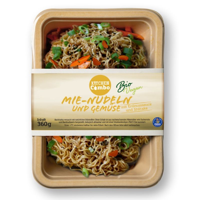 Kitchen-Combo Bowl Mie-Nudeln & Gemüse, Erdnusssauce & Shiitake - Produktbild