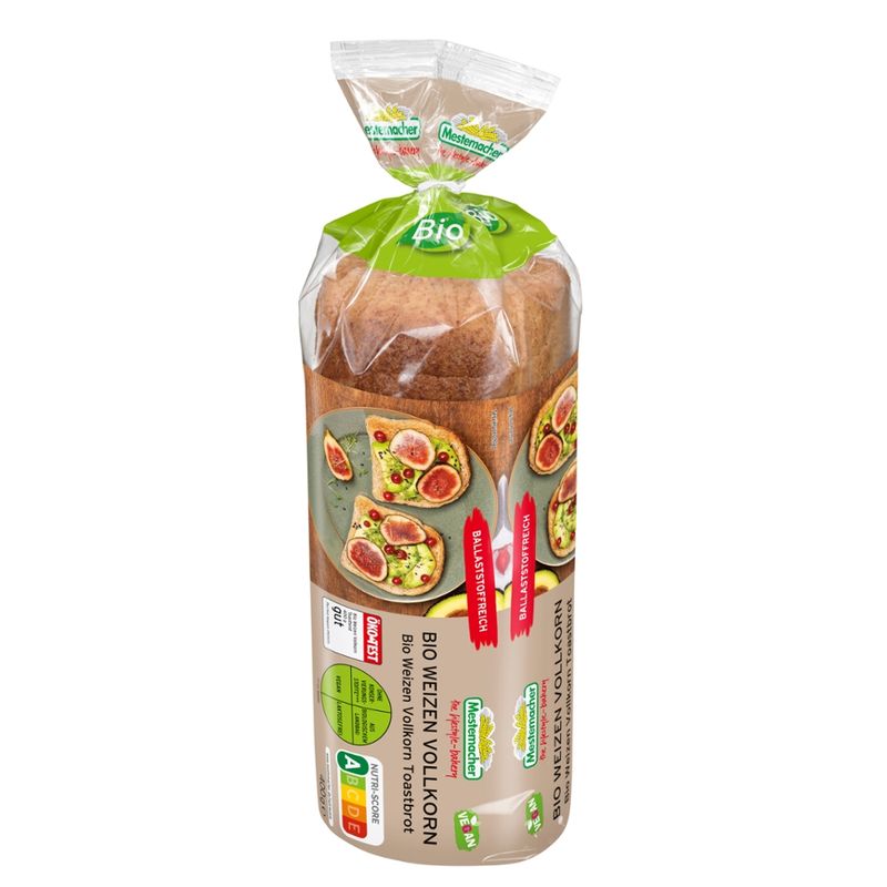 Mestemacher GmbH BIO Weizen Vollkorn Toastbrot, 400 g - Produktbild