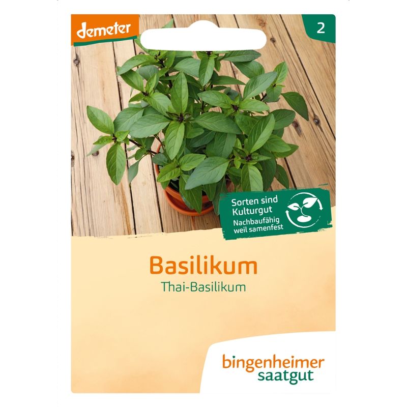 Bingenheimer Saatgut Thai-Basilikum - Kräuter (Saatgut) - Produktbild